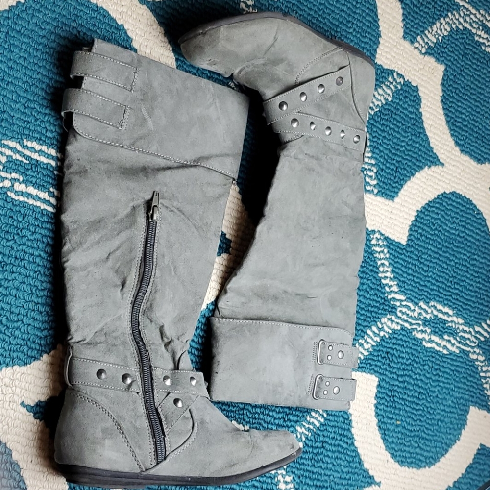 Gray batari tall boots